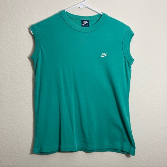 Nike Cropped Muscle Shirt - Teal - Medium - Picture 1 of 6